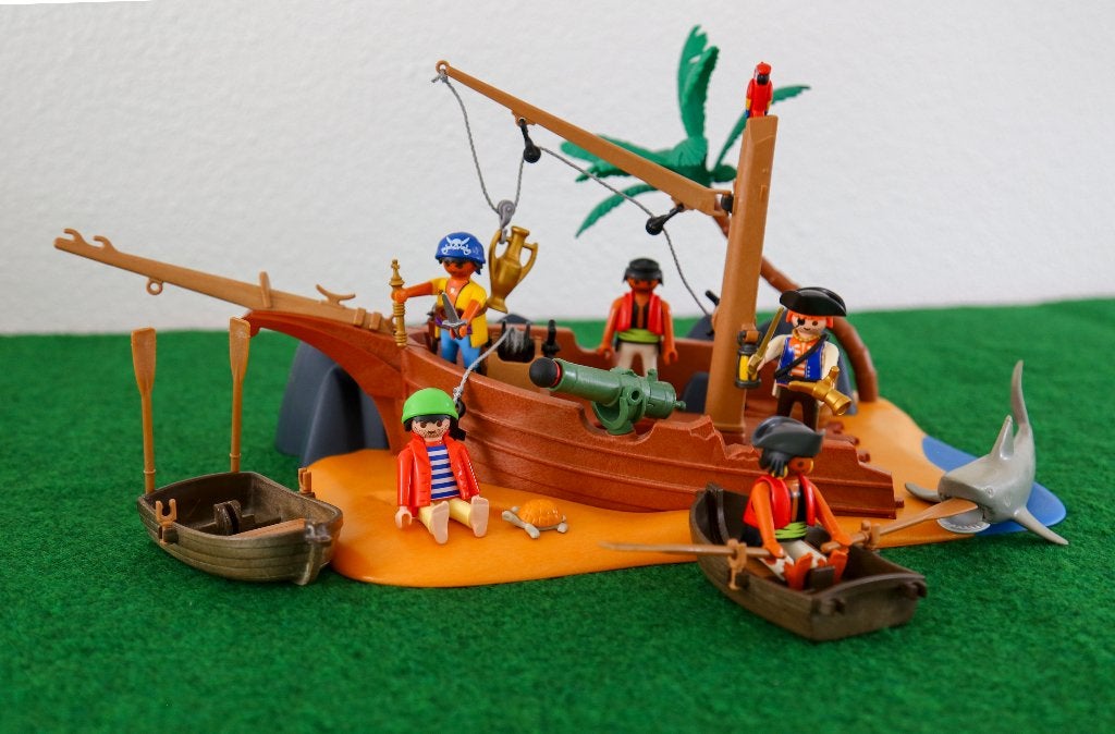 Playmobil Piratenscheepswrak 4136, Ophalen of Verzenden, Zo goed als nieuw, Complete set