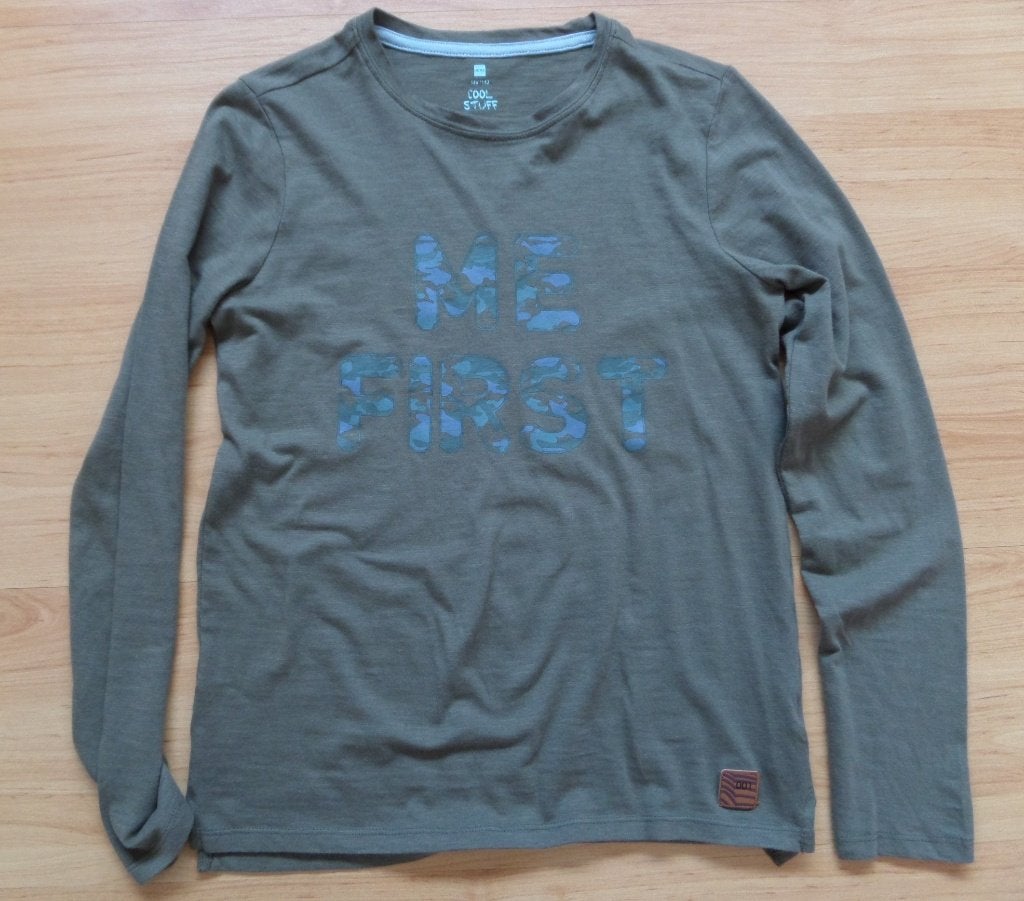 Stoere katoenen "army" longsleeve van de Hema maat 146/152, Ophalen of Verzenden, Zo goed als nieuw, Jongen, Shirt of Longsleeve