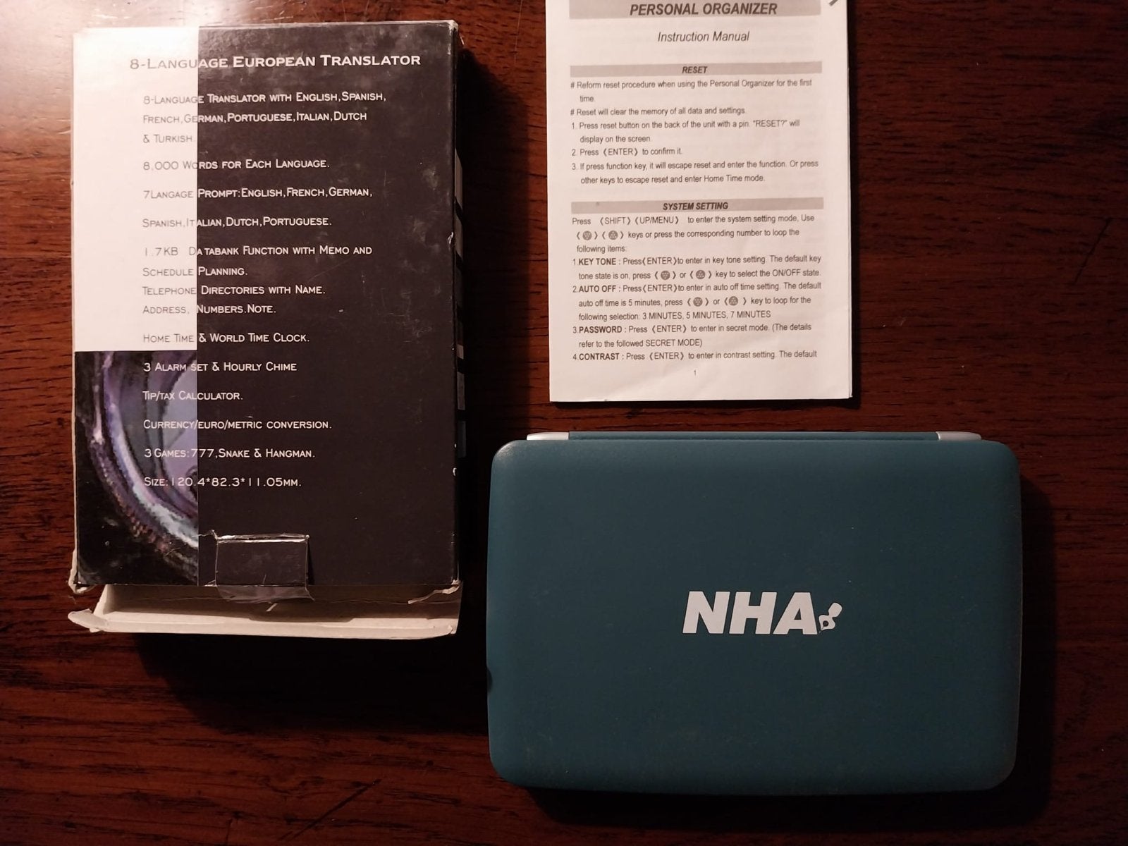 NHA 8-talige Europese vertaler met doos en handleiding, Ophalen of Verzenden, Nieuw