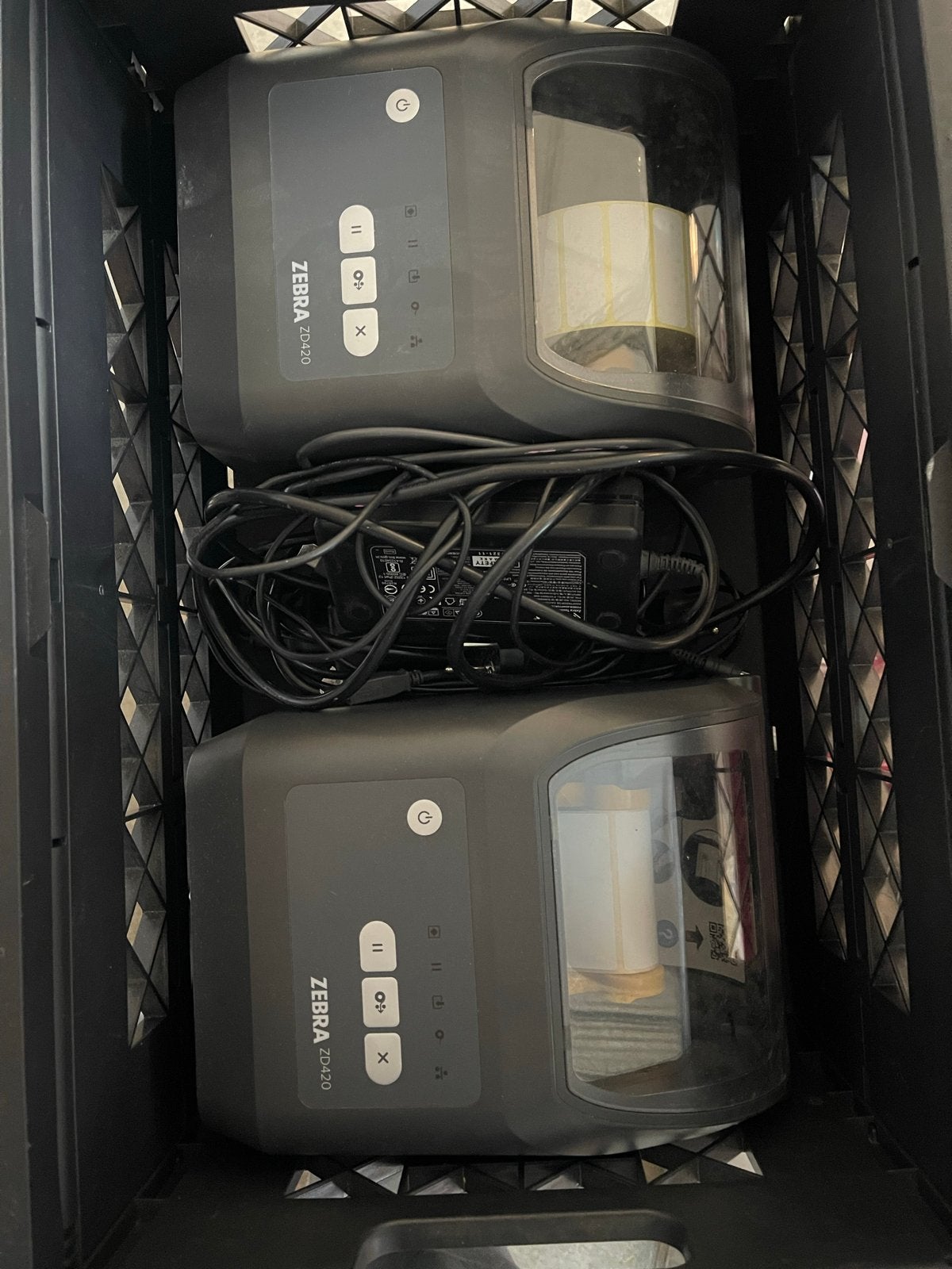 2x Zebra ZD420 labelprinters - Zo goed als nieuw, Verzenden, Zo goed als nieuw, Thermo-printer, Printer