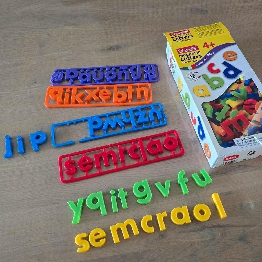 Quercetti Magnetische Letters 48 stuks, Ophalen of Verzenden, Zo goed als nieuw