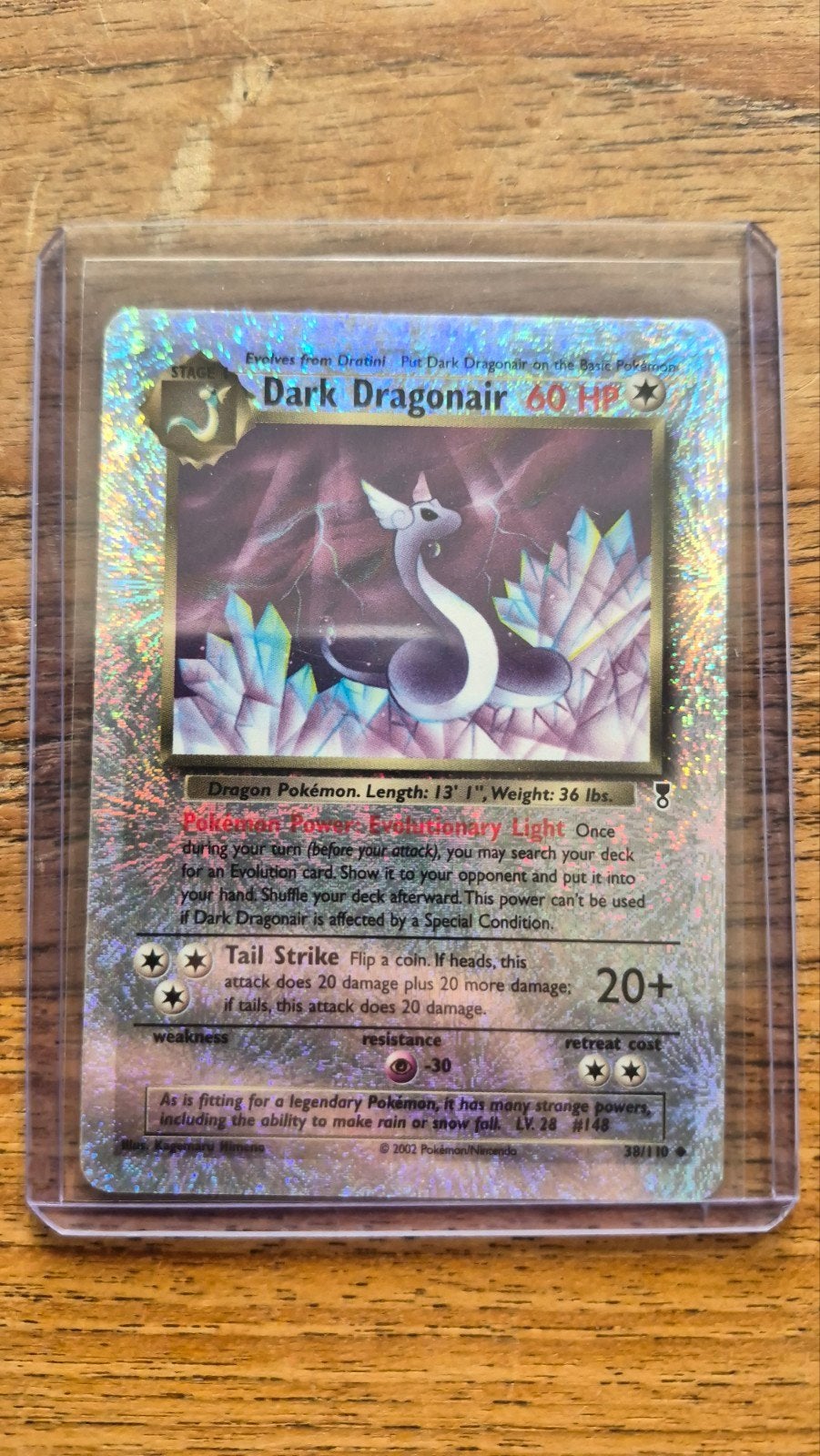 Dark Dragonair 38/110 Reverse Holo, Ophalen of Verzenden, Zo goed als nieuw, Losse kaart, Foil