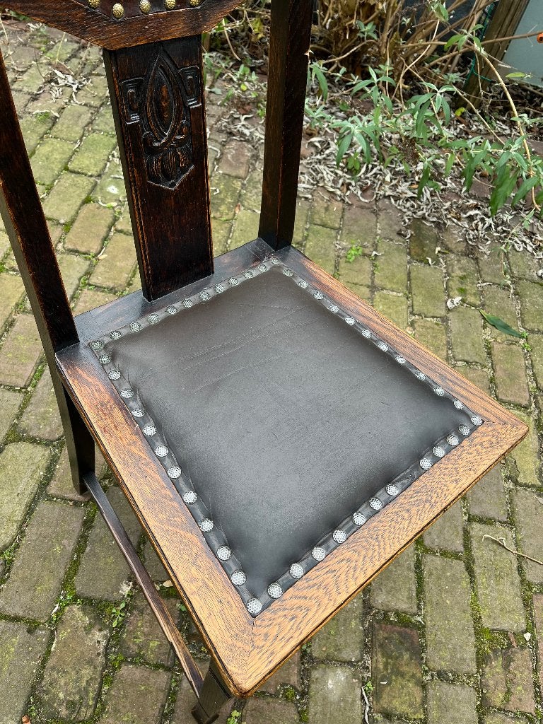 Arts and Crafts Jugendstil Gründerzeit Art Deco stoel, Ophalen