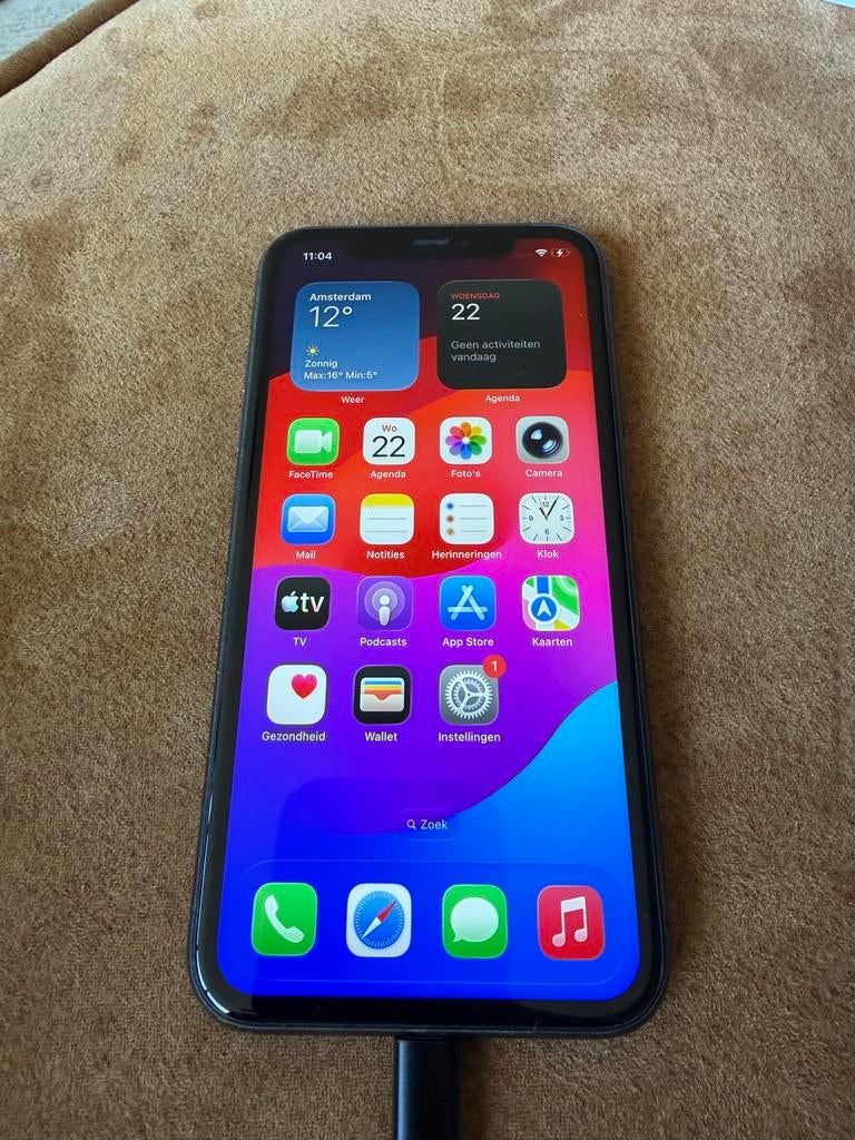 iPhone 11 (75% batterij) - 128GB, 75 %, Zwart, Zonder simlock, Zonder abonnement