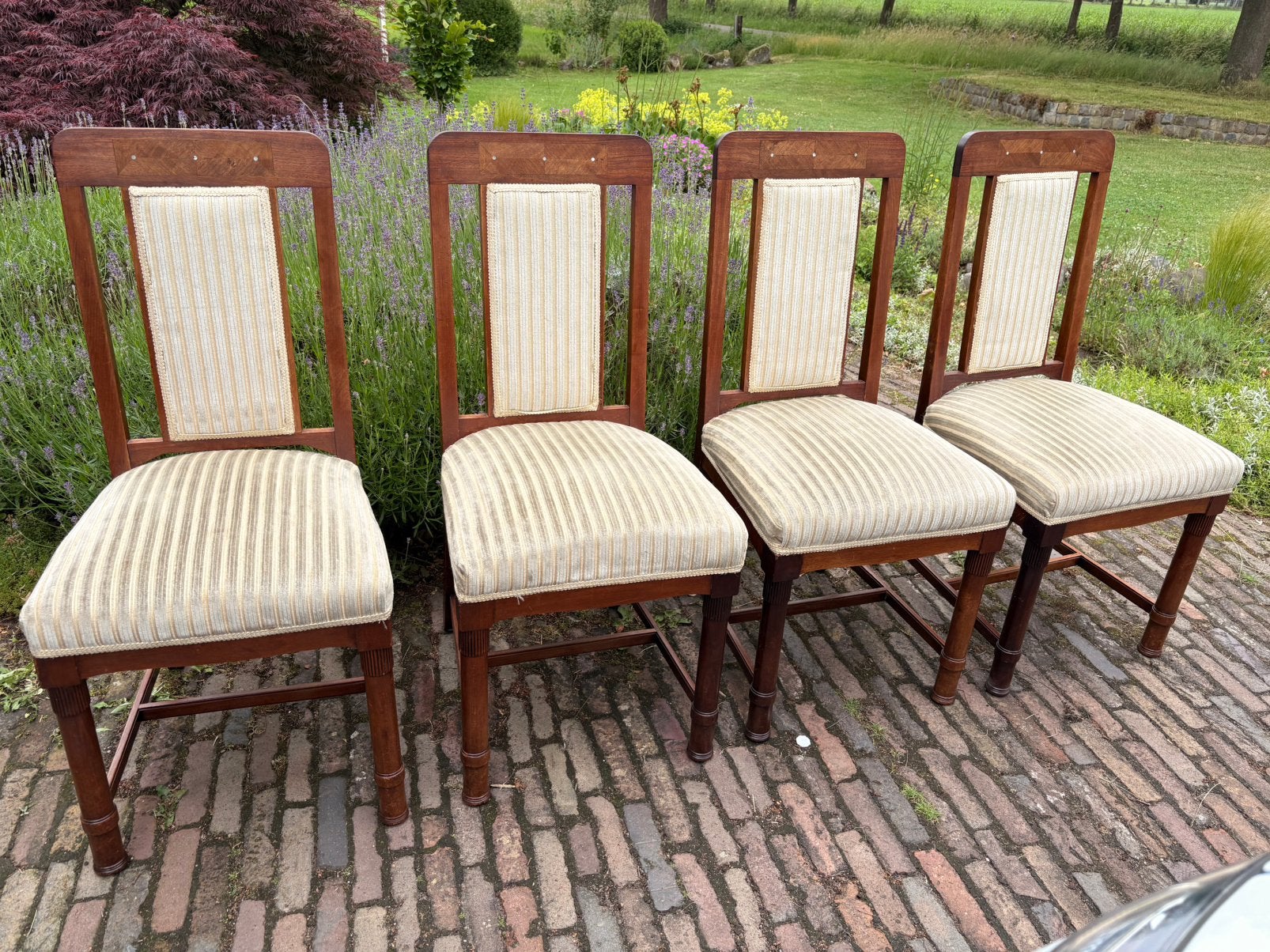 Set van 4 antieke eetkamerstoelen, Ophalen