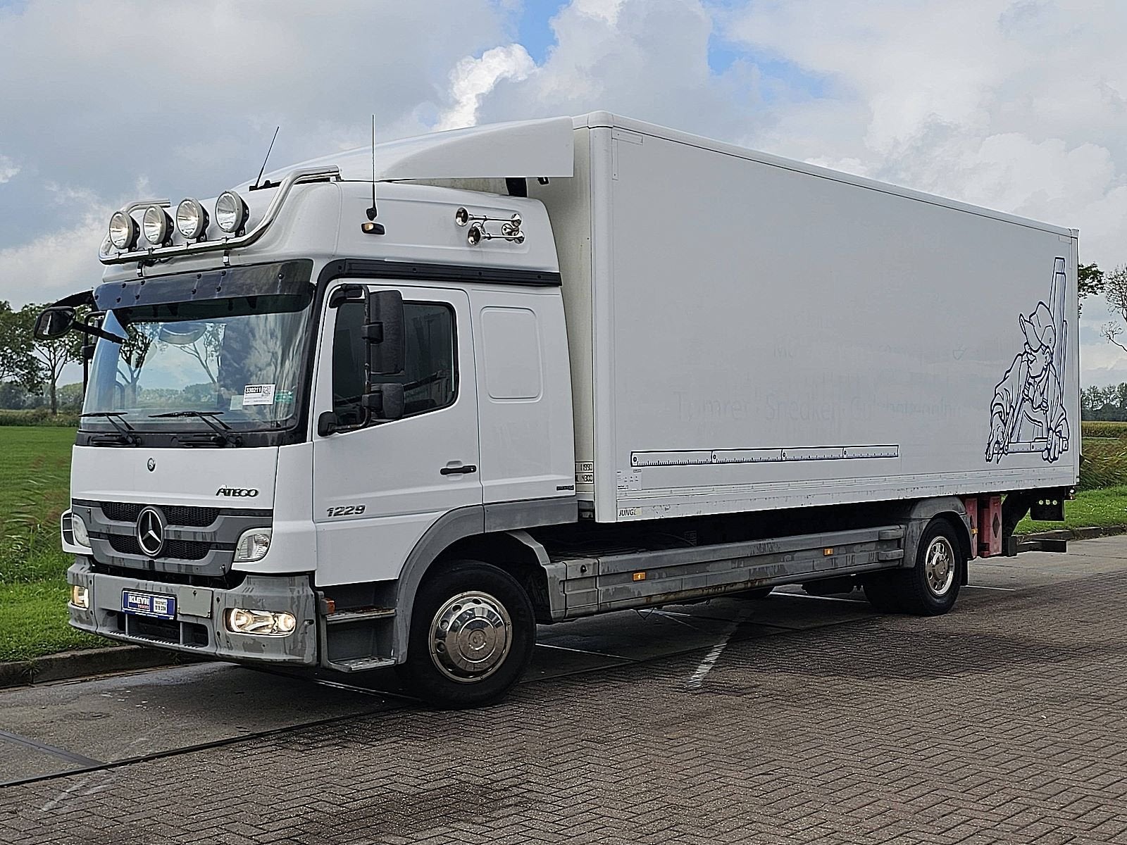 MERCEDES-BENZ ATEGO 1229 lift manual ac 6 cil, Auto's, Euro 5, Wit, Bedrijf, Stoelverwarming