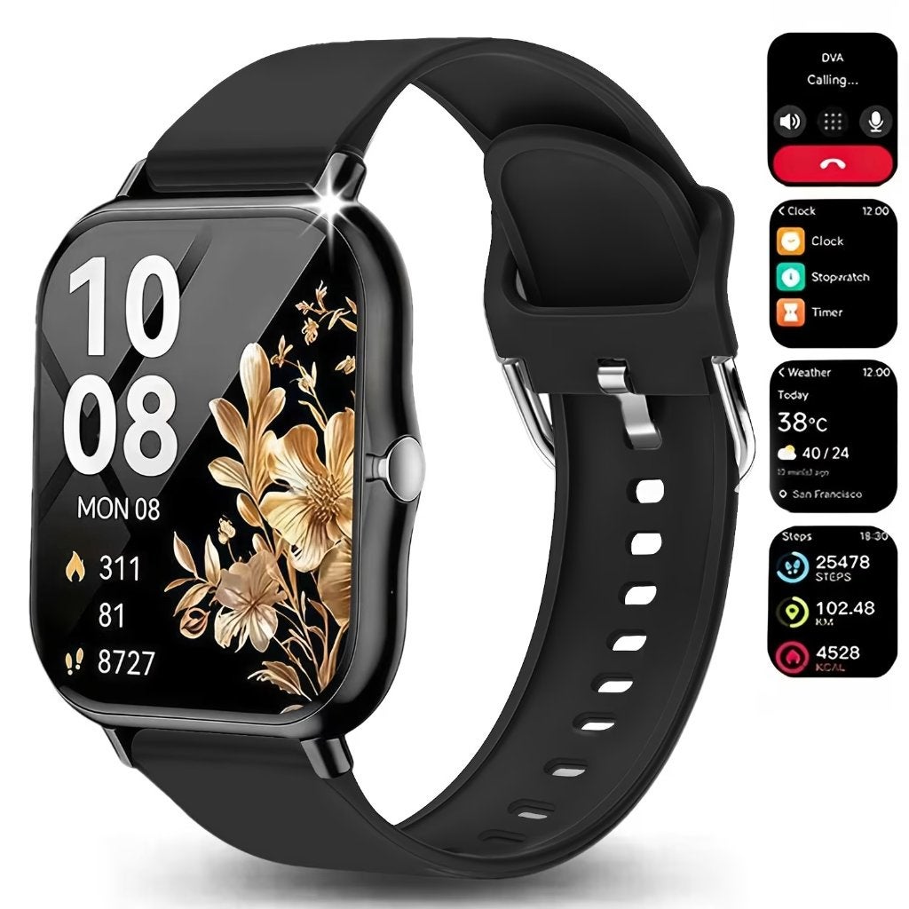 Hele goede en mooie SMARTWATCH (IOS + ANDROID) zwart € 16,95, Verzenden, Nieuw, Polshorloge, Overige merken