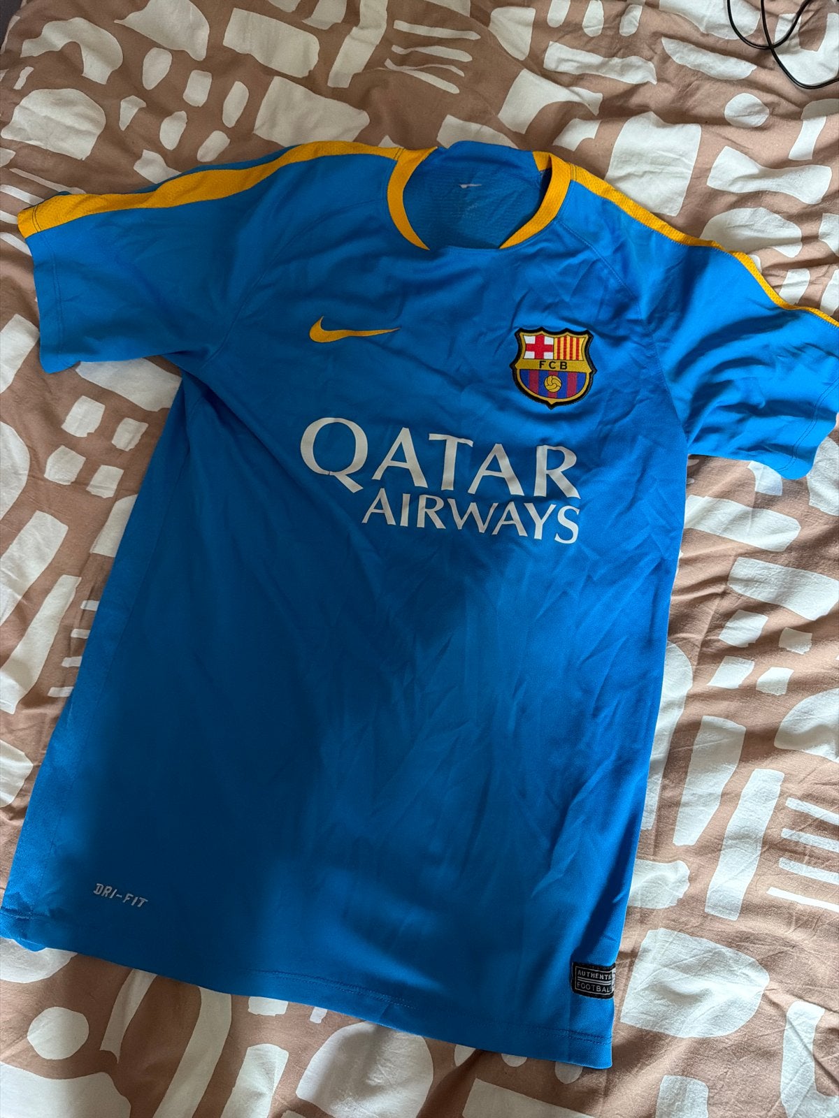 FC Barcelona uitshirt 2014/2015 - Maat M, Maat 38/40 (M), Blauw, Overige typen, Ophalen of Verzenden