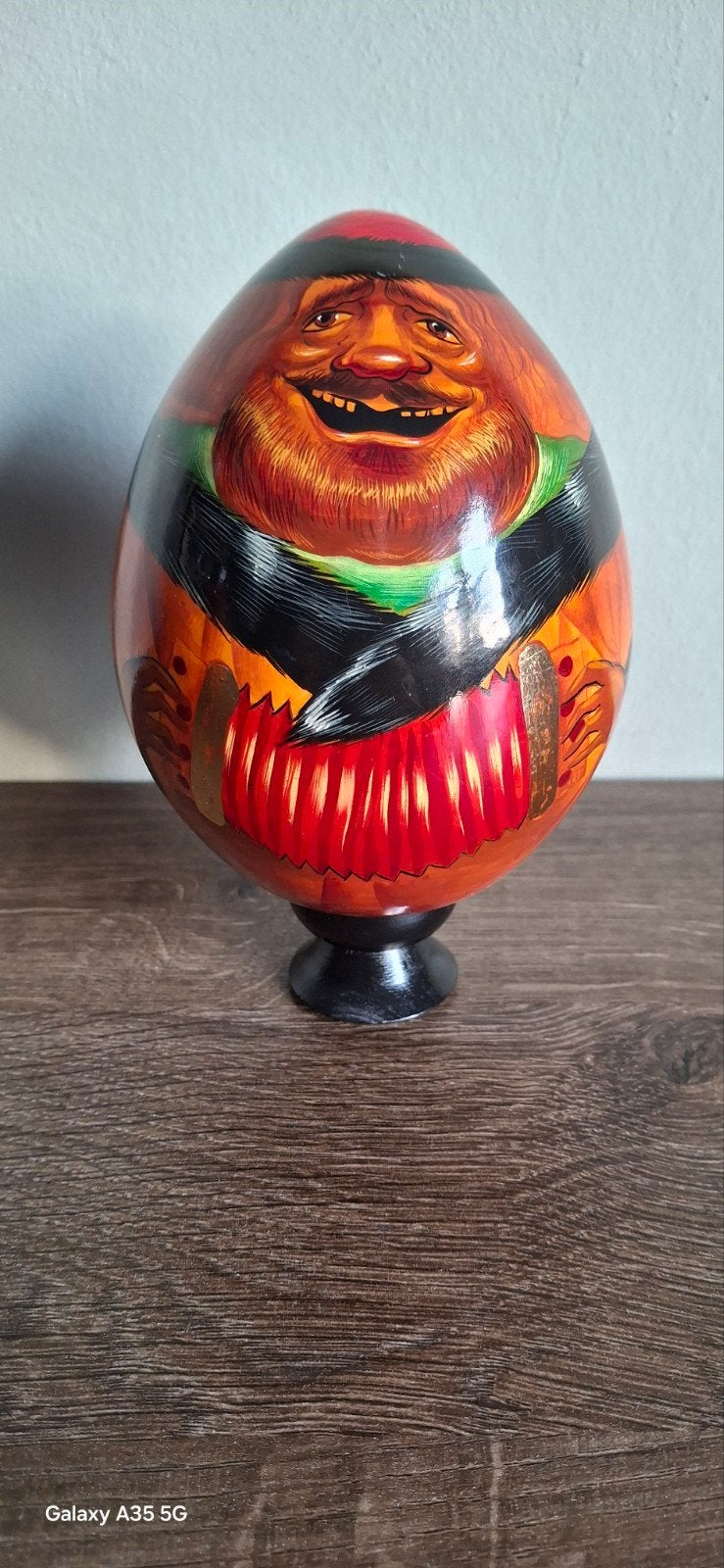 Handgeschilderd ei (Oekraïne), Antiek en Kunst, Meerkleurig, Hout, Ophalen of Verzenden, Handgemaakt