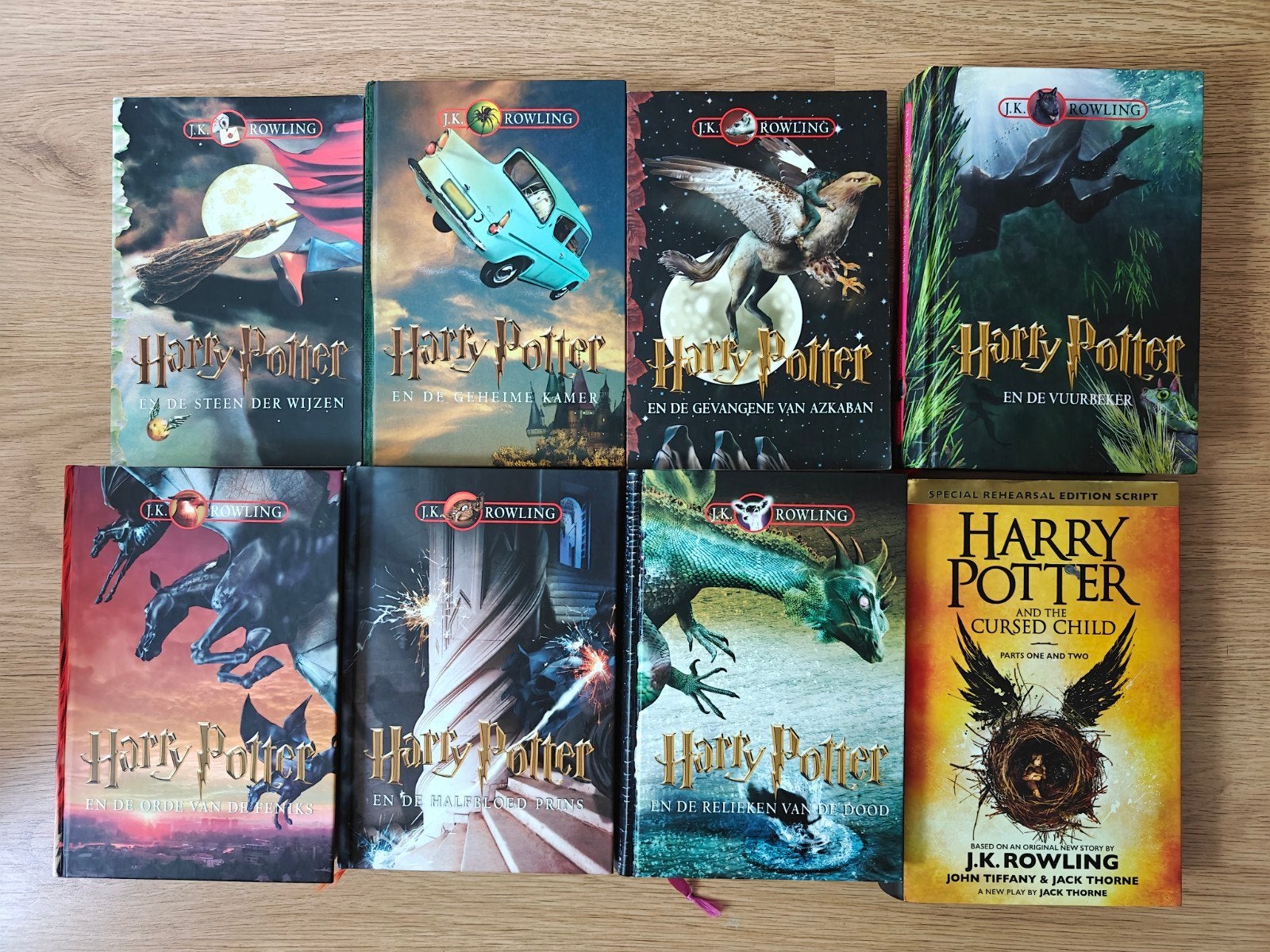 Complete Set Harry Potter Serie 8 delen J.K. Rowling, Boeken, Ophalen of Verzenden, Zo goed als nieuw, J.K. Rowling