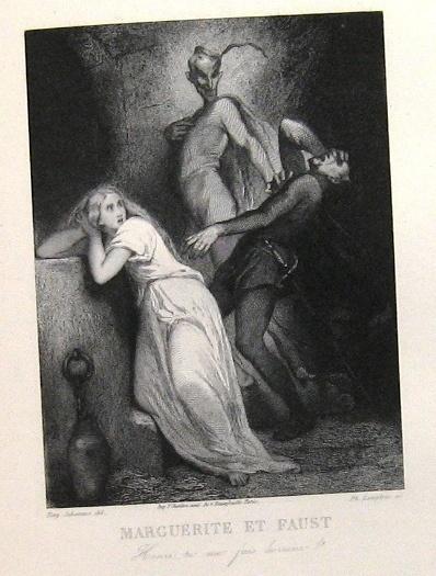 Faust 1847 Goethe 1e Franse editie met platen Johannot, Antiek en Kunst, Ophalen of Verzenden