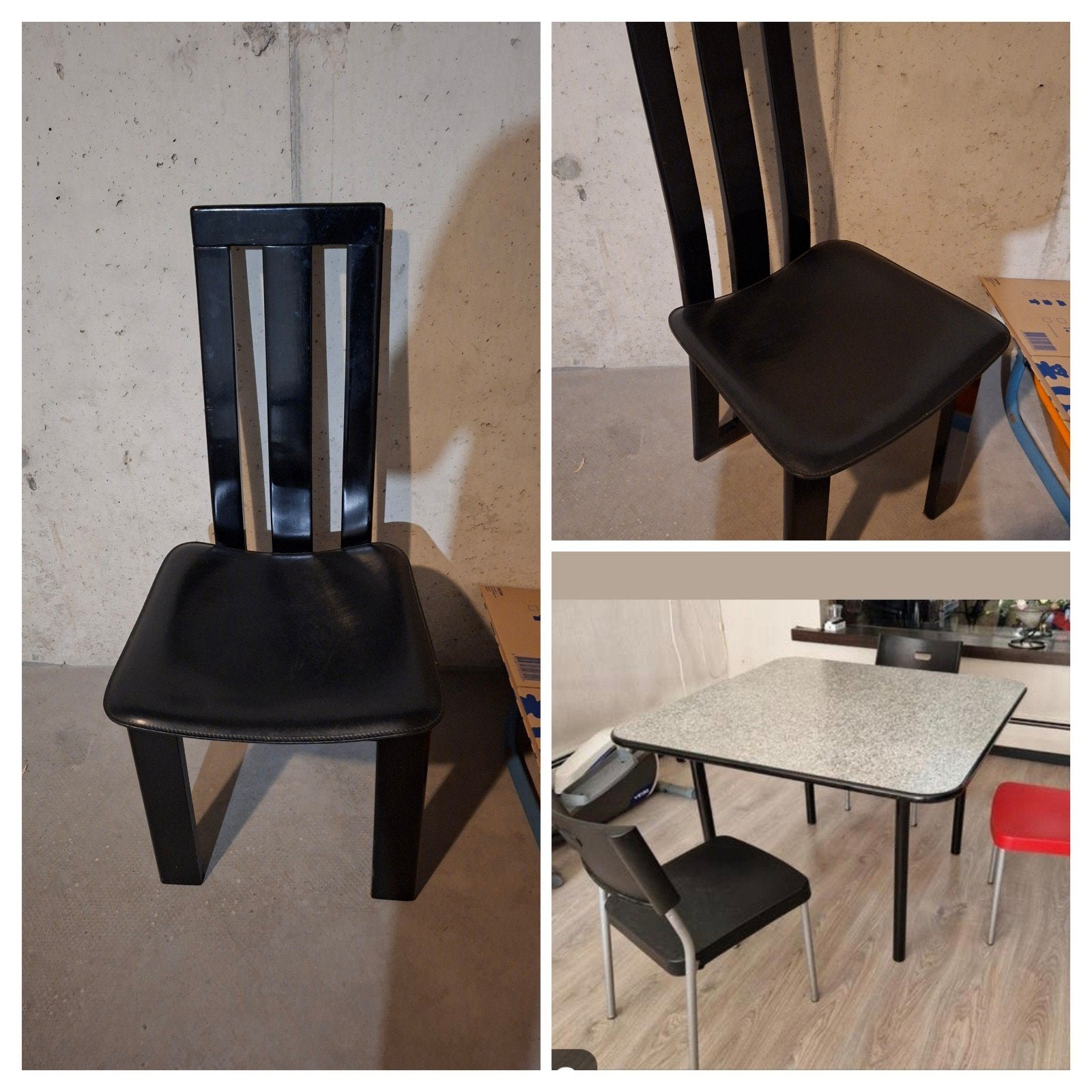 Zwarte eetkamerstoel - Modern en comfortabel, Hout, Gebruikt, Zwart, Ophalen of Verzenden