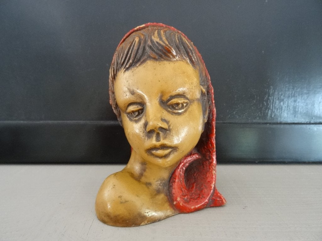 Vintage kopje meisje br/rd (1810156), Ophalen of Verzenden