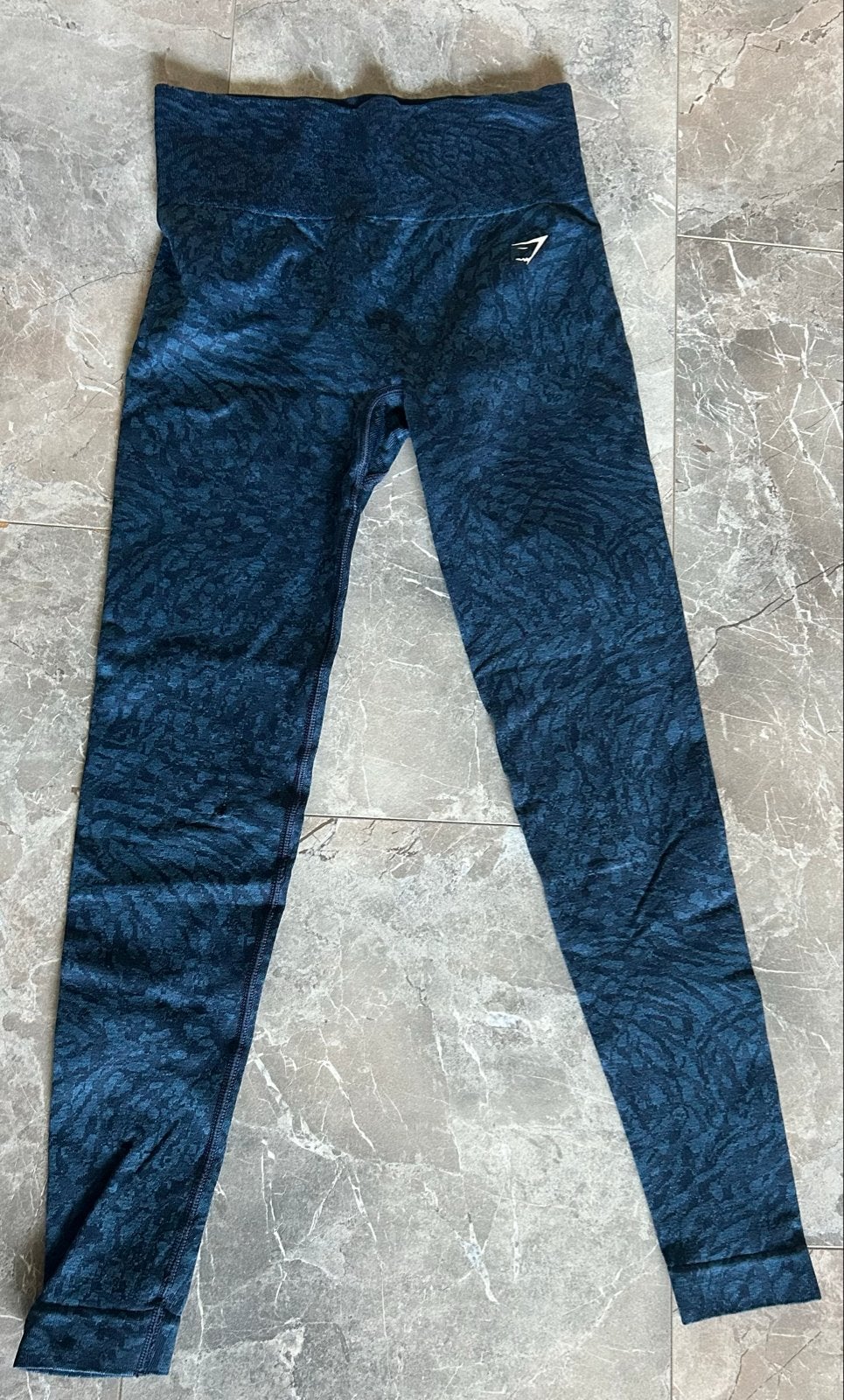 Gymshark seamless legging blauw met kleine beschadigingen, Blauw, Ophalen of Verzenden, Fitness of Aerobics, Maat 36 (S)