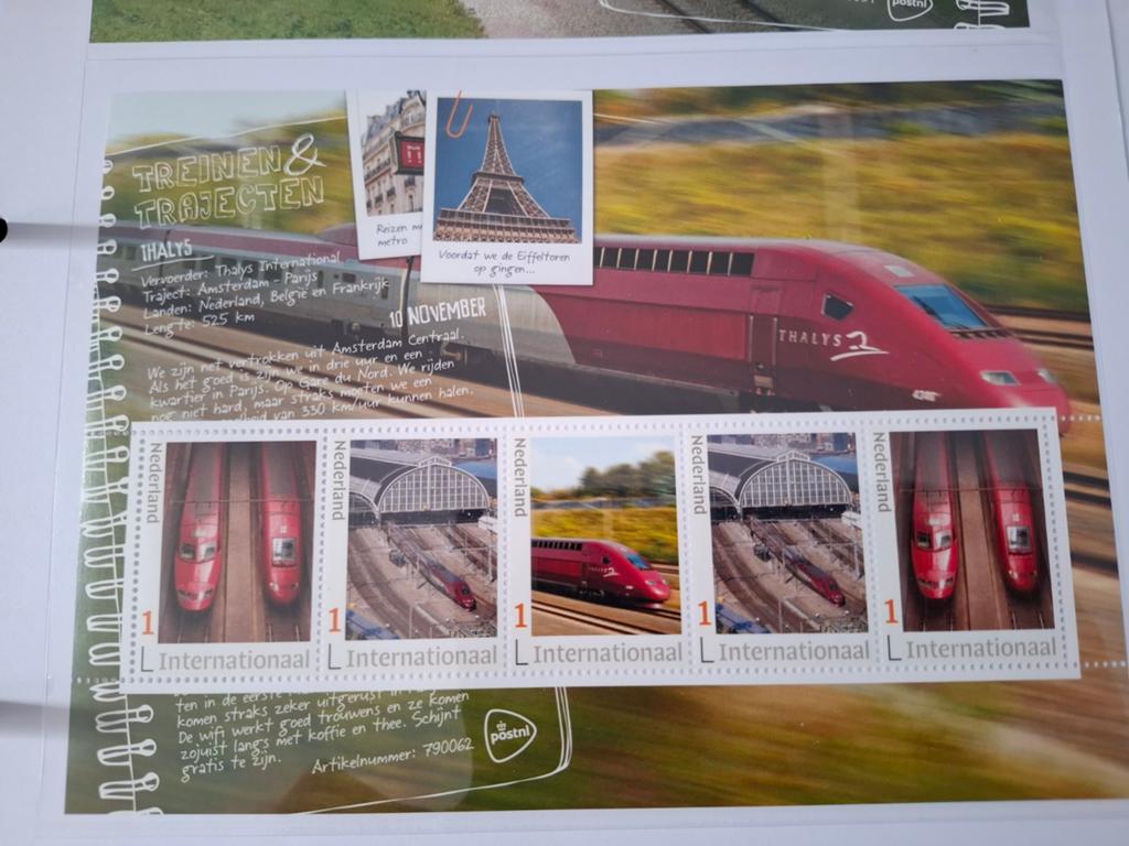 Treinen en Trajecten Thalys 10 November, Ophalen of Verzenden, Na 1940, Postfris