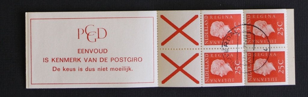 NVPH PB 9fF Postzegelboekje Gestempeld, Verzenden, Na 1940, Gestempeld