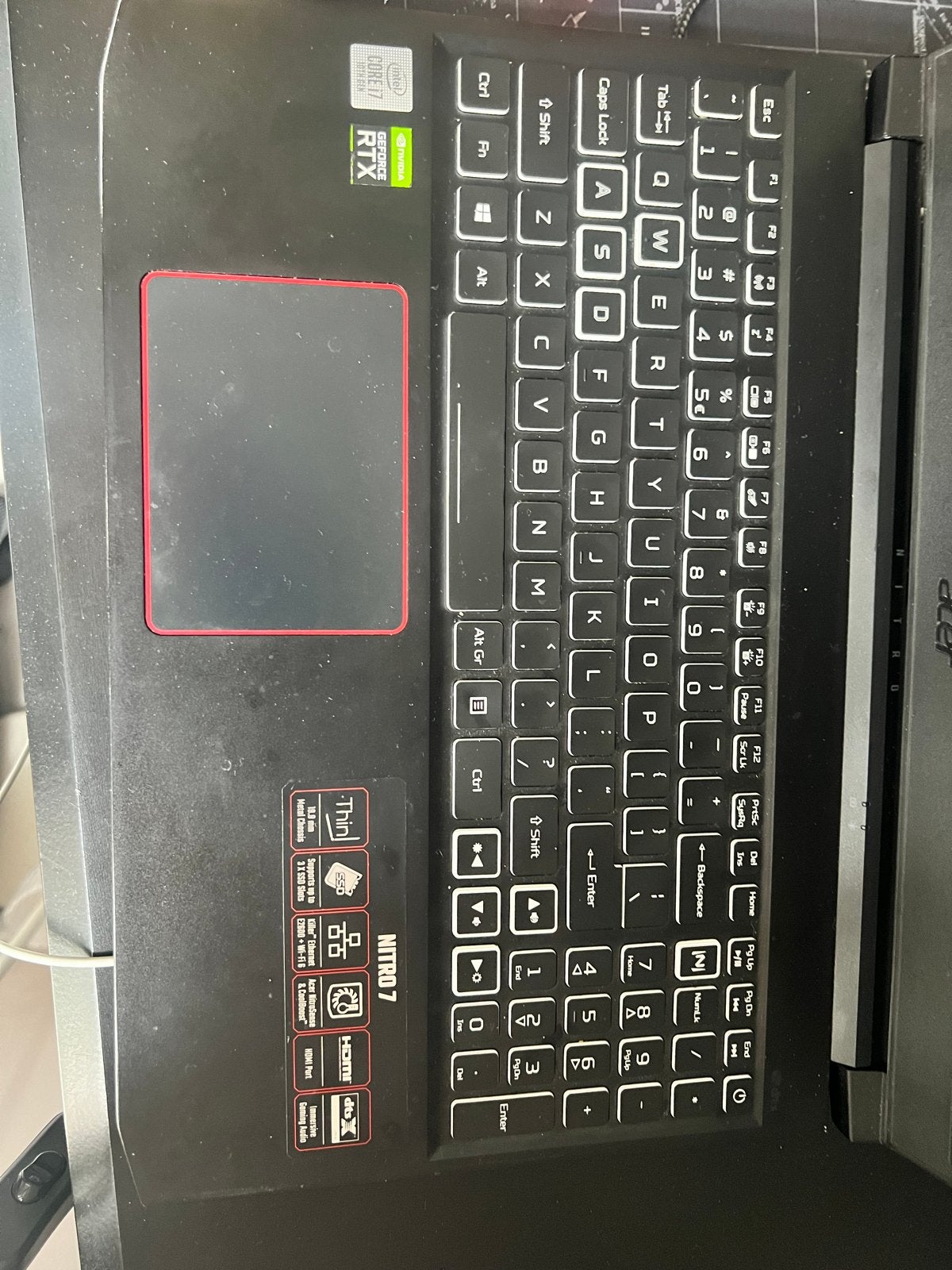 Acer Nitro 7 Gaming Laptop - Intel Core i7, NVIDIA RTX, Computers en Software, Ophalen, Gebruikt, Met videokaart, 2 tot 3 Ghz