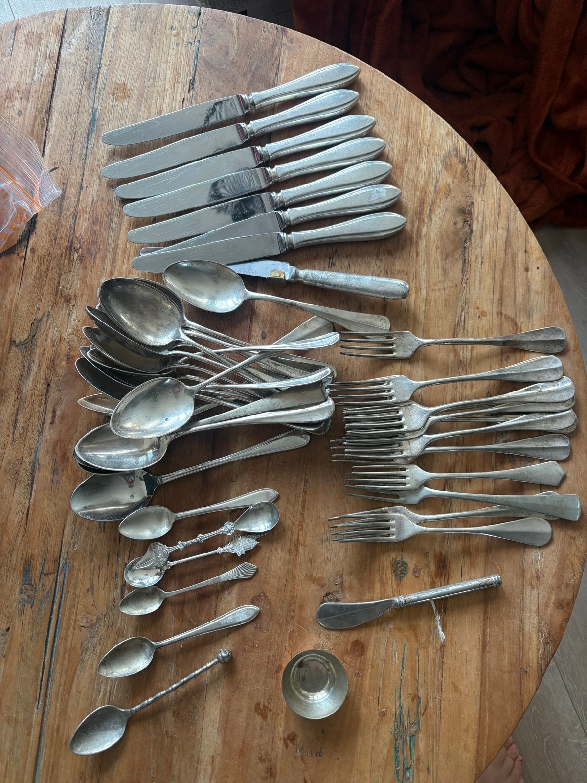 Grote partij vintage bestek, messen, vorken, lepels, Ophalen of Verzenden