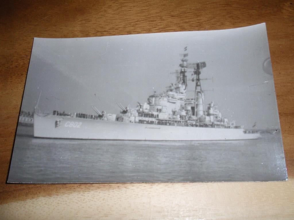 Fotokaart Marineschip C802 Marine Schip Scheepvaart, Verzamelen, Verzenden, 1960 tot 1980, Ongelopen, Voertuig