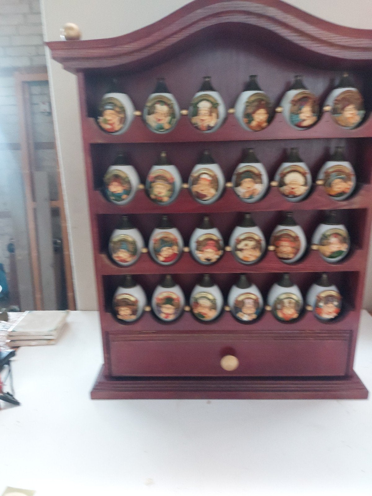 Vintage Efteling Laven Kruidenrek met potjes, Verzamelen, Ophalen, Gebruikt, Gebruiksvoorwerp