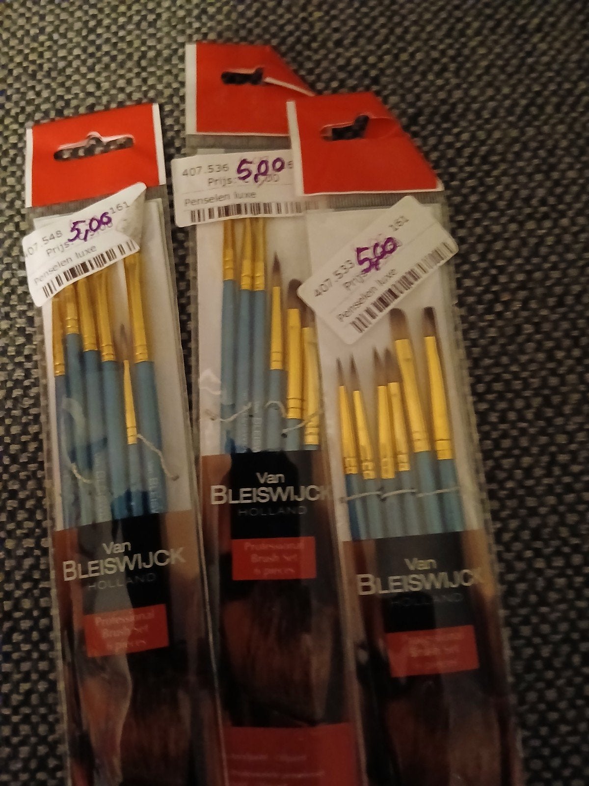 Van Bleiswijck Professionele Penselenset (3 stuks), Ophalen of Verzenden, Nieuw, Penseel of Kwast