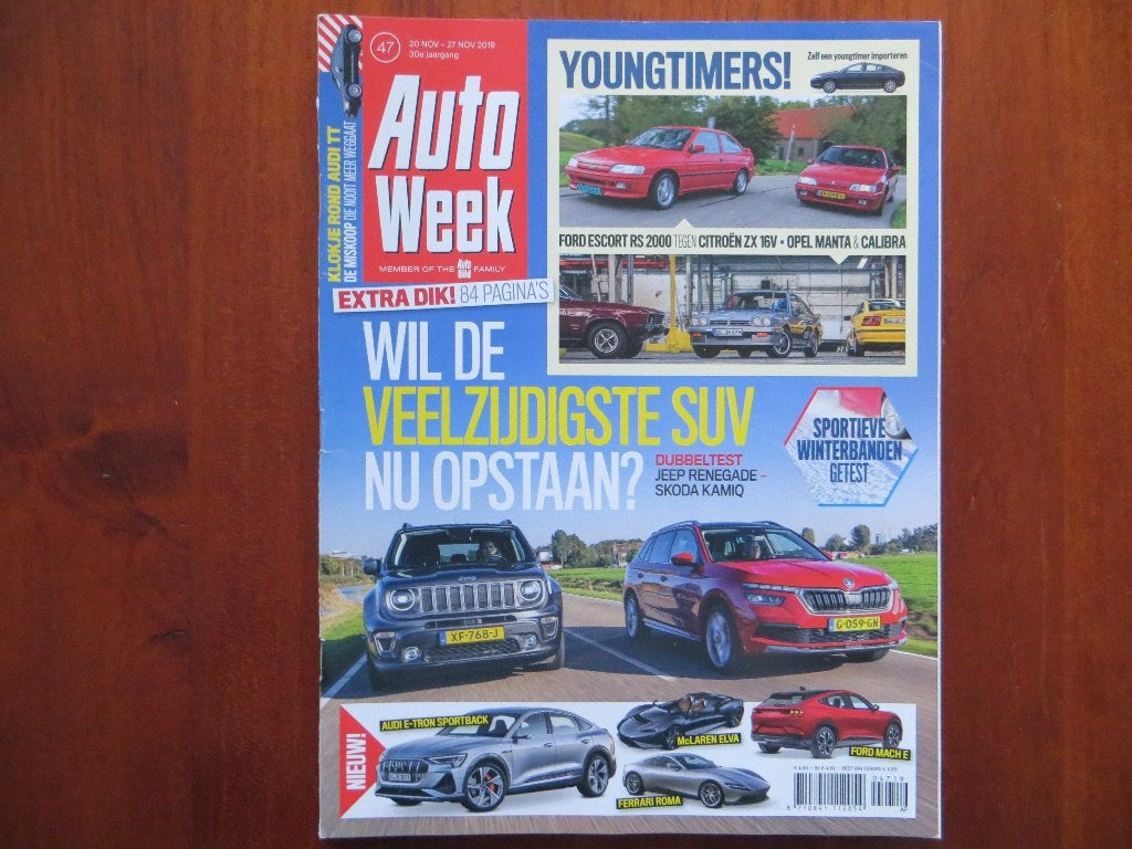 Autoweek 47 2019 Jeep Renegade, Skoda Kamiq, Ferrari Roma, Boeken, Ophalen of Verzenden, Nieuw, Ferrari