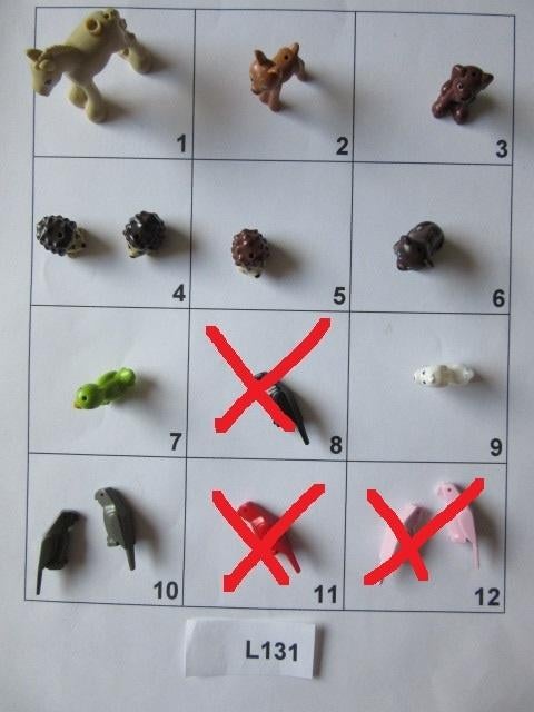 L131 LEGO DIEREN VOGELS ARA PAPEGAAI GHOSTDOG BEER EGEL, Lego, Ophalen of Verzenden, Losse stenen, Lego Nederland B.V.
