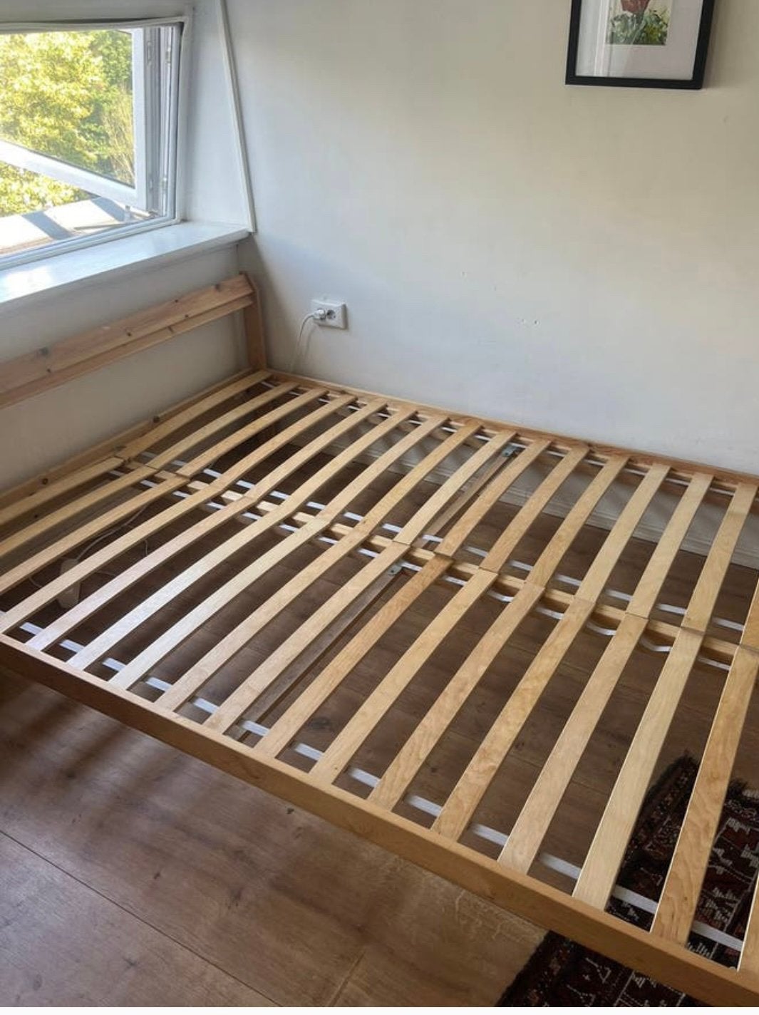 Ikea bed frame, Ophalen, Wit, Tweepersoons, 140 cm