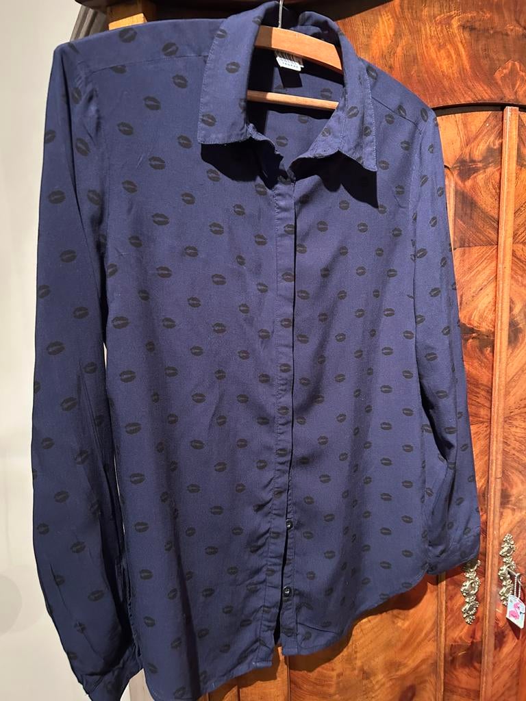 Blouse maat S (36) Saint tropez, Ophalen of Verzenden, Zo goed als nieuw, Maat 36 (S), Blauw