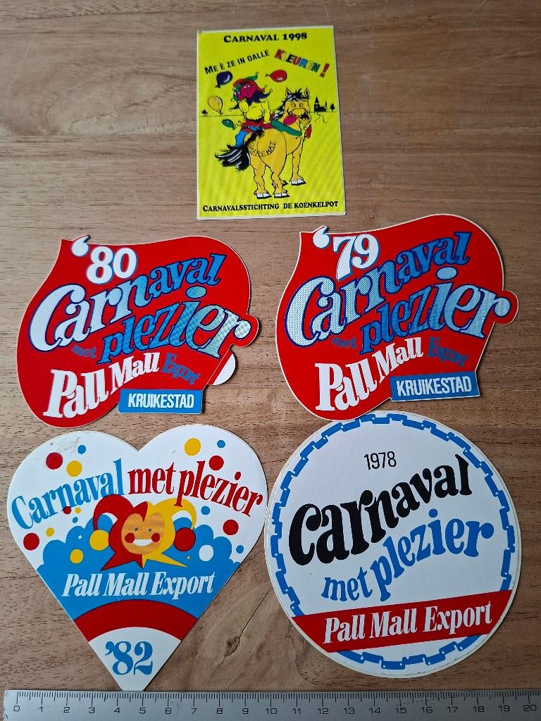 Stickers carnaval Pall Mall, Ophalen of Verzenden, Zo goed als nieuw, Overige typen