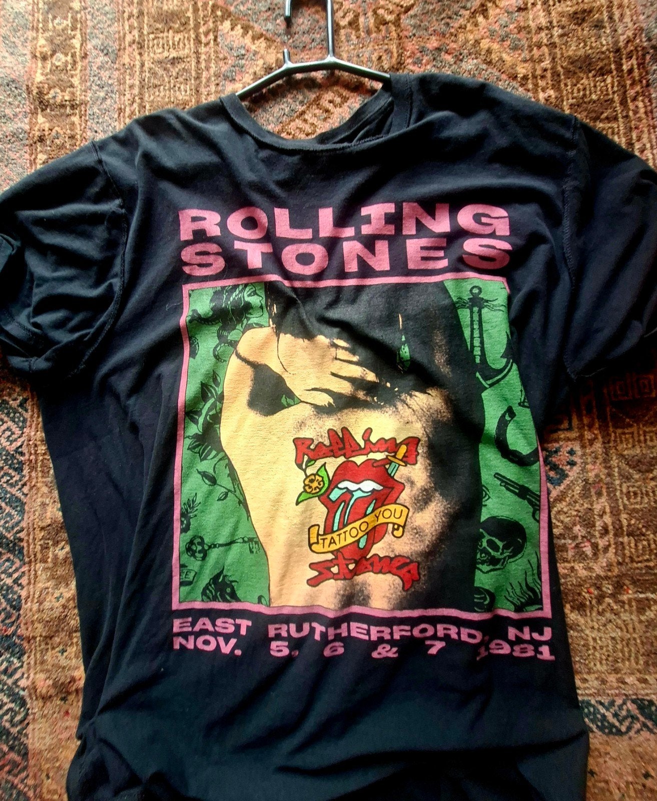 Vintage Rolling Stones Tattoo You T-shirt - Maat XL, Kleding | Heren, Zwart, Maat 56/58 (XL), Ophalen of Verzenden, Gedragen