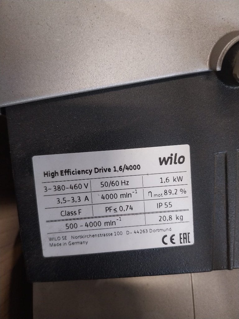 Wilo pomp + open verdeler, Ophalen, Nieuw