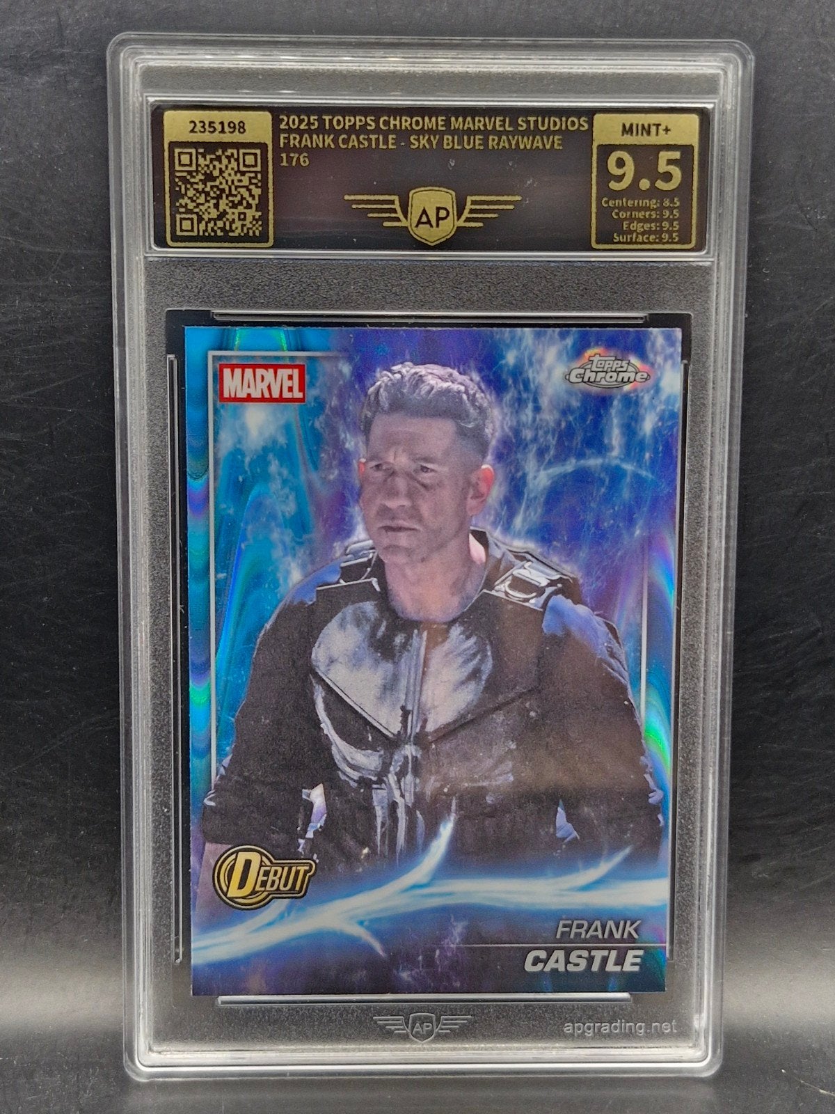 Frank castle 2025 sky blue raywave marvel studios #176 AP9.5, Hobby en Vrije tijd, Verzamelkaartspellen | Overige, Verzenden, Zo goed als nieuw