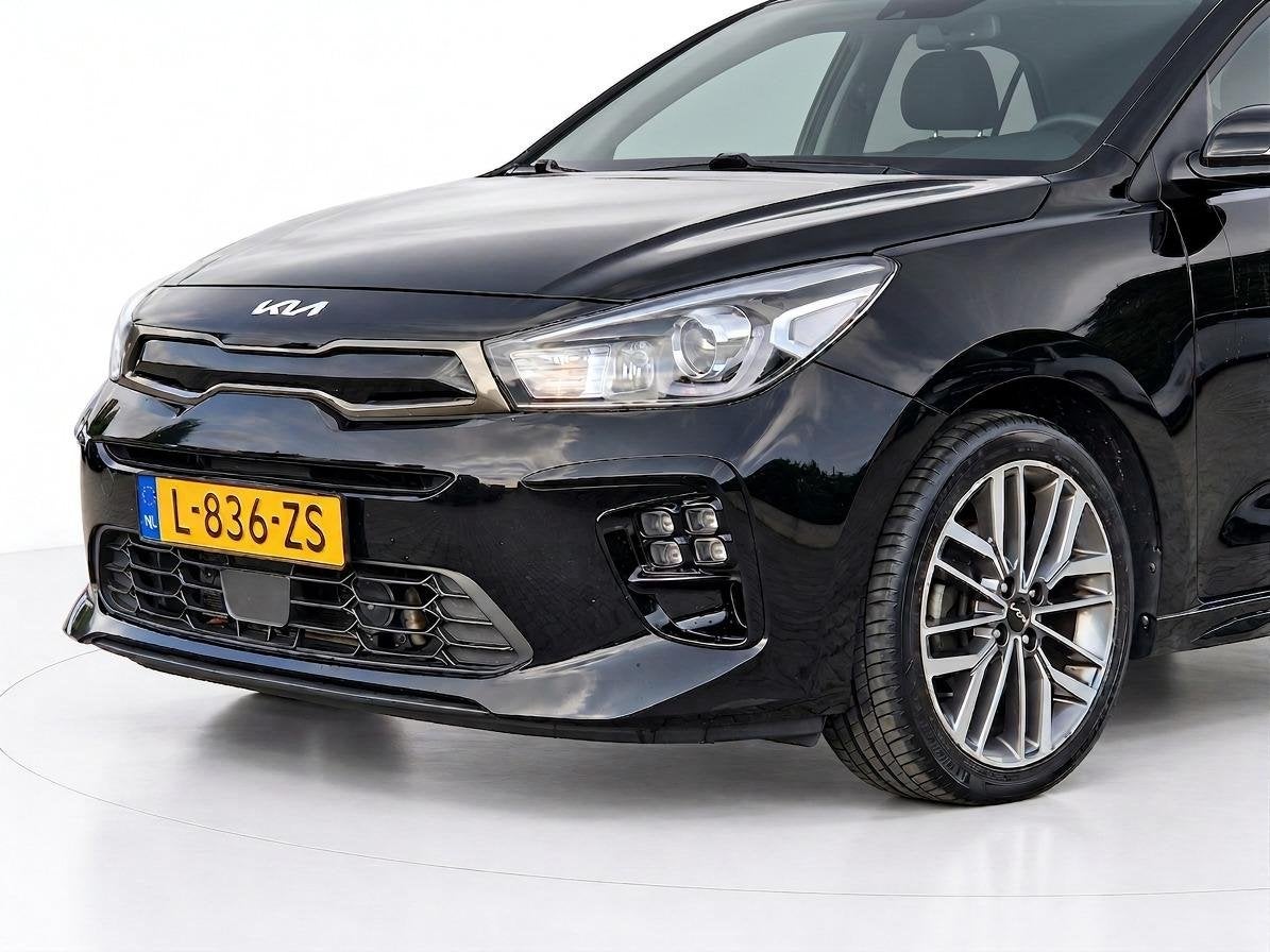 Kia Rio 1.0 T-GDi MHEV GT-Line STUUR/STOEL VERW. CARPLAY, Voorwielaandrijving, Gebruikt, Euro 6, Leder en Stof