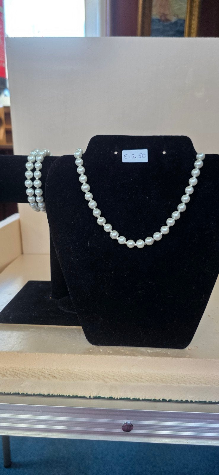 Elegante Set: Glasparelketting met Bijpassende Armband (Nieu, Sieraden, Tassen en Uiterlijk, Verzenden, Nieuw, Wit, Overige materialen