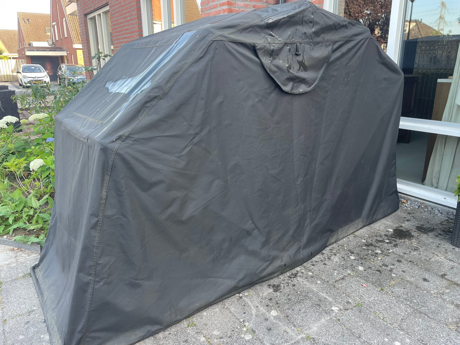 Vouwgarage, motortent, fietsenberging, Tuin en Terras, Bergingen en Tuinkasten, Zo goed als nieuw, Overige typen, Metaal, Ophalen