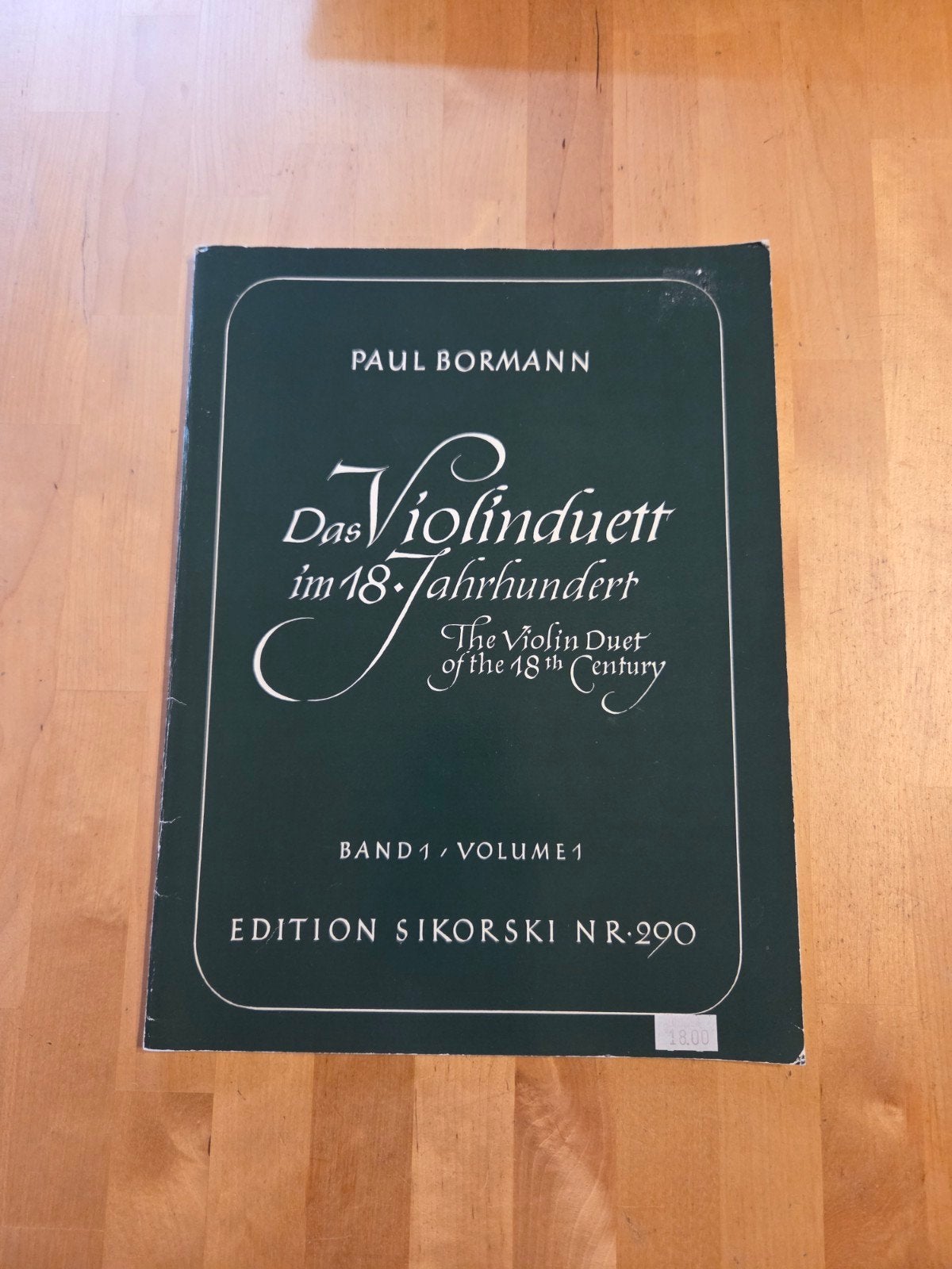 Paul Bormann - Das Violinduet im 18. Jahrhundert Band 1, Muziek en Instrumenten, Gebruikt, Verzenden, Klassiek, Overige soorten