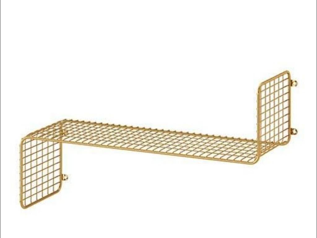 IKEA SVENSHULT Wandplank, 60x20 cm, goudkleurig (2 stuks), Ophalen of Verzenden, Zo goed als nieuw