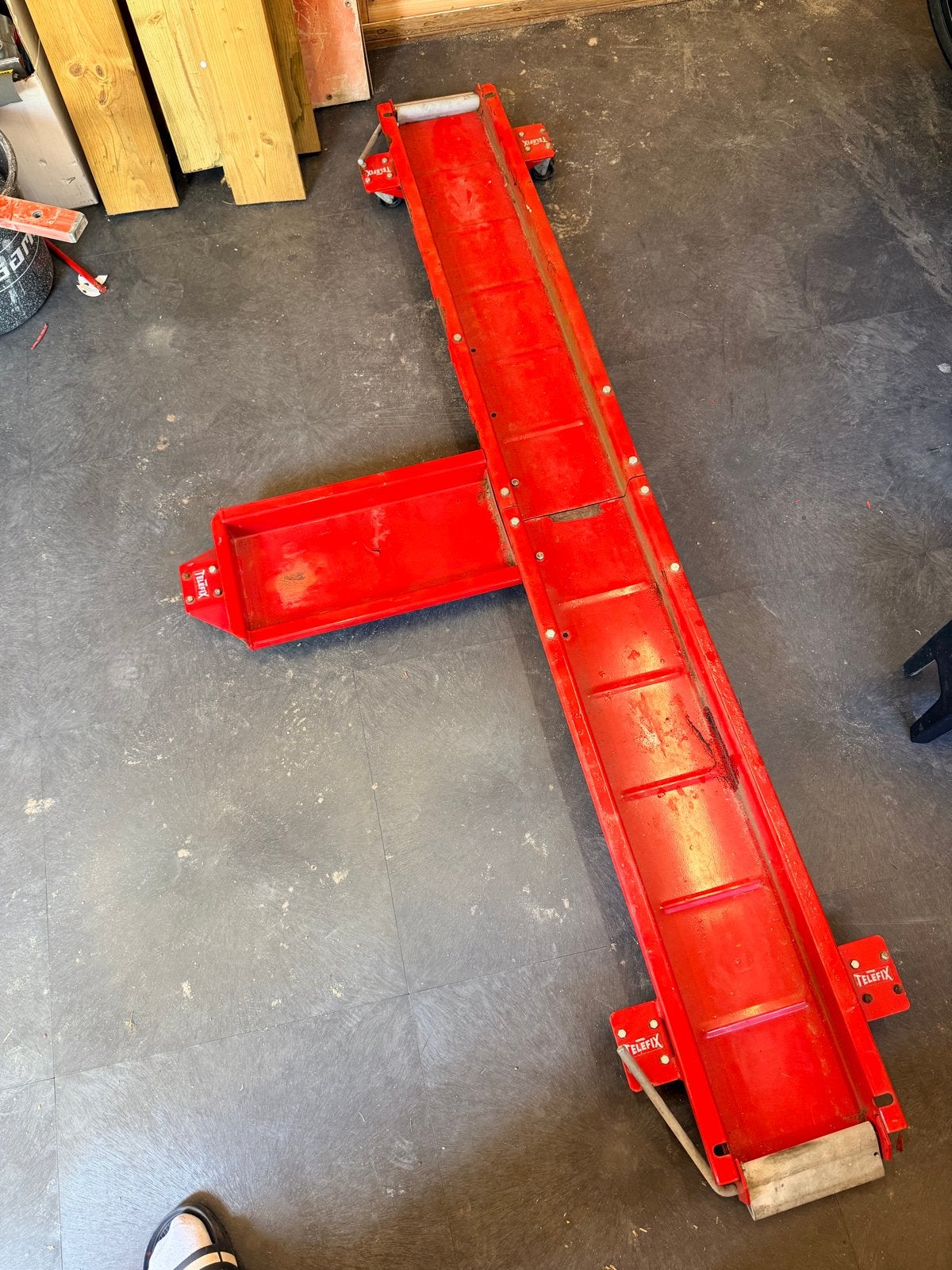 Telefix motorfiets lift / werkbank, Ophalen, Gebruikt