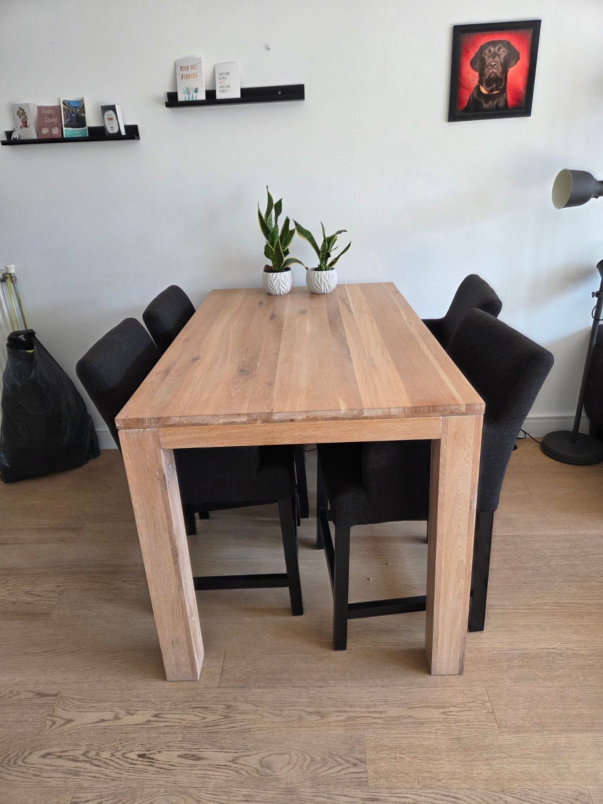 Eettafel met 4 stoelen - 150x90x90 cm, Ophalen, Gebruikt, Overige kleuren, Vier