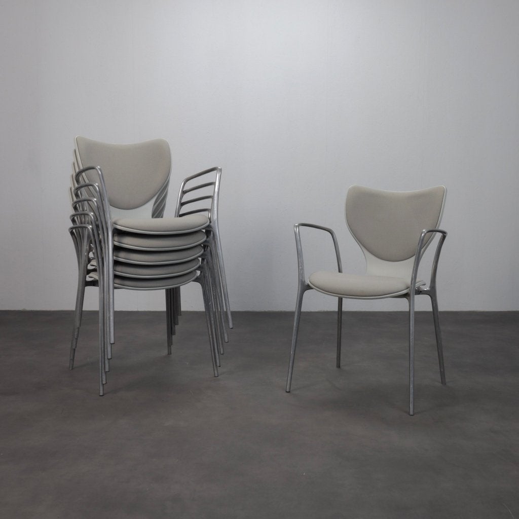 Set van 6 Gorka Designstoelen Jorge Pensi Akaba, Ophalen, Design, Zo goed als nieuw, Stof