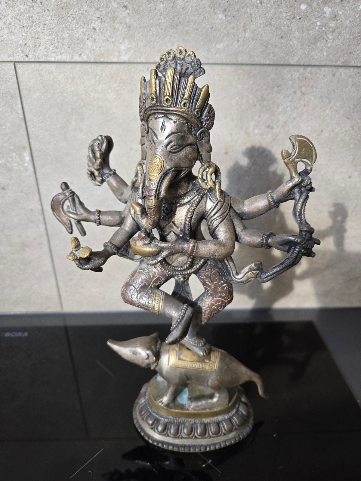 Ganesha Beeld - 2-delig, 31cm Hoog, Antiek en Kunst, Ophalen of Verzenden