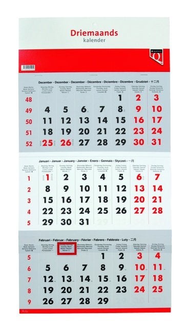 3-Maandskalender 2026, Ophalen of Verzenden, Nieuw