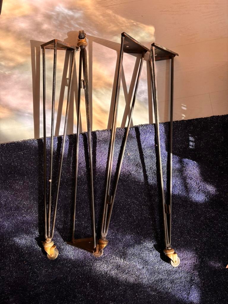 Midcentury tafelpoten vintage, Ophalen, Tafelpoot, Minder dan 50 cm, Gebruikt