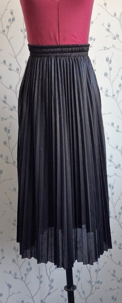 GOLD & SILVER Paris Zwarte, Plissé Lange Rok maat TU=S/M, Kleding | Dames, Rokken, Maat 38/40 (M), GOLD & SILVER Paris, Zwart