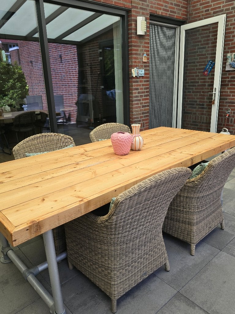 Tuinset eettafel met 5 stoelen incl. Kussens, Ophalen, 5 zitplaatsen, Gebruikt, Tuinset