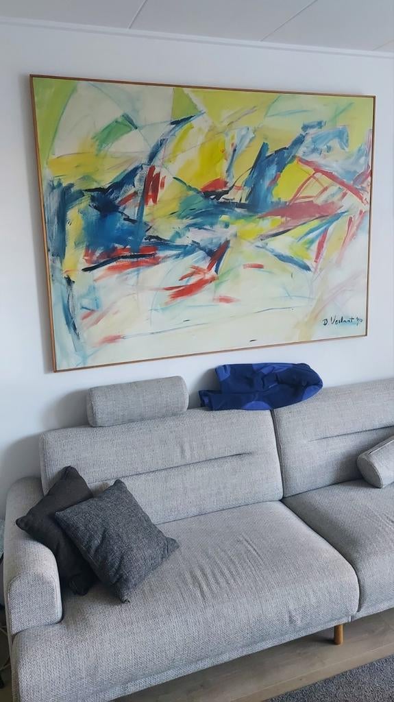 Bart Verlaat - acryl op doek - 110 x 140 cm - abstract, Ophalen