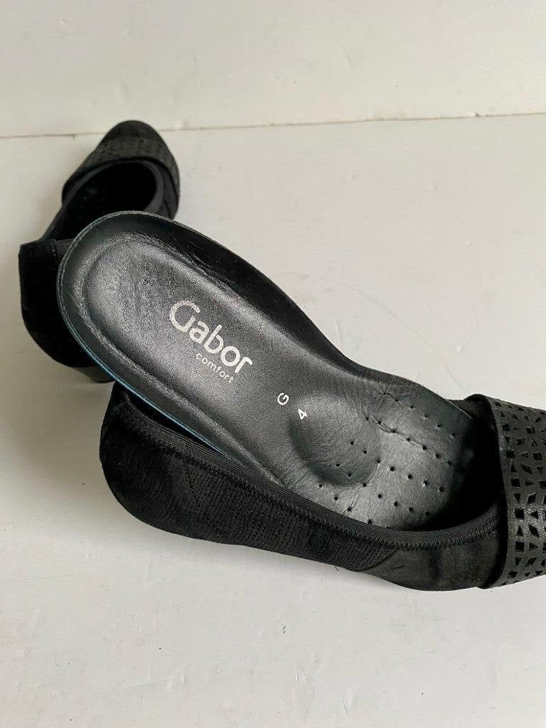H940 Gabor Comfort maat 37/G pumps schoen lage hak zwart, Zwart, Gabor, Ophalen of Verzenden, Zo goed als nieuw
