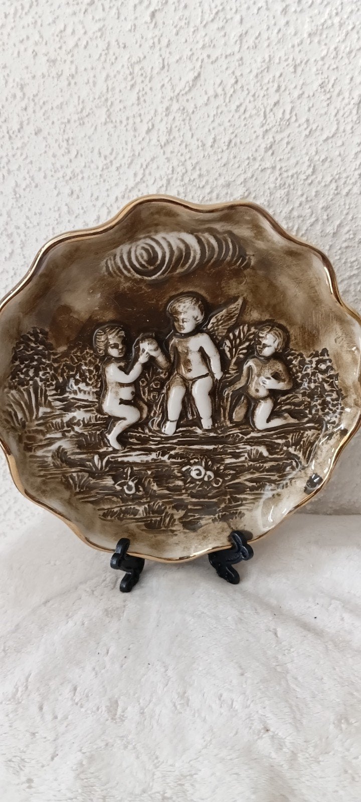Capodimonte Cherubijn Schotel - Gemaakt in Italië, Antiek en Kunst, Ophalen of Verzenden