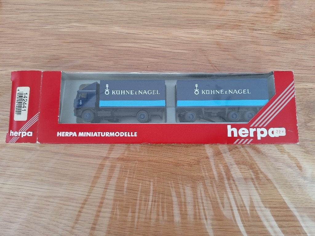 Herpa Daf Vrachtwagen Kuhne en Nagel, Ophalen, Zo goed als nieuw, Bus of Vrachtwagen, Herpa
